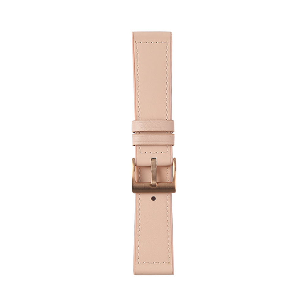 22mm Stitching Decor Leather Coated TPU Watch Band