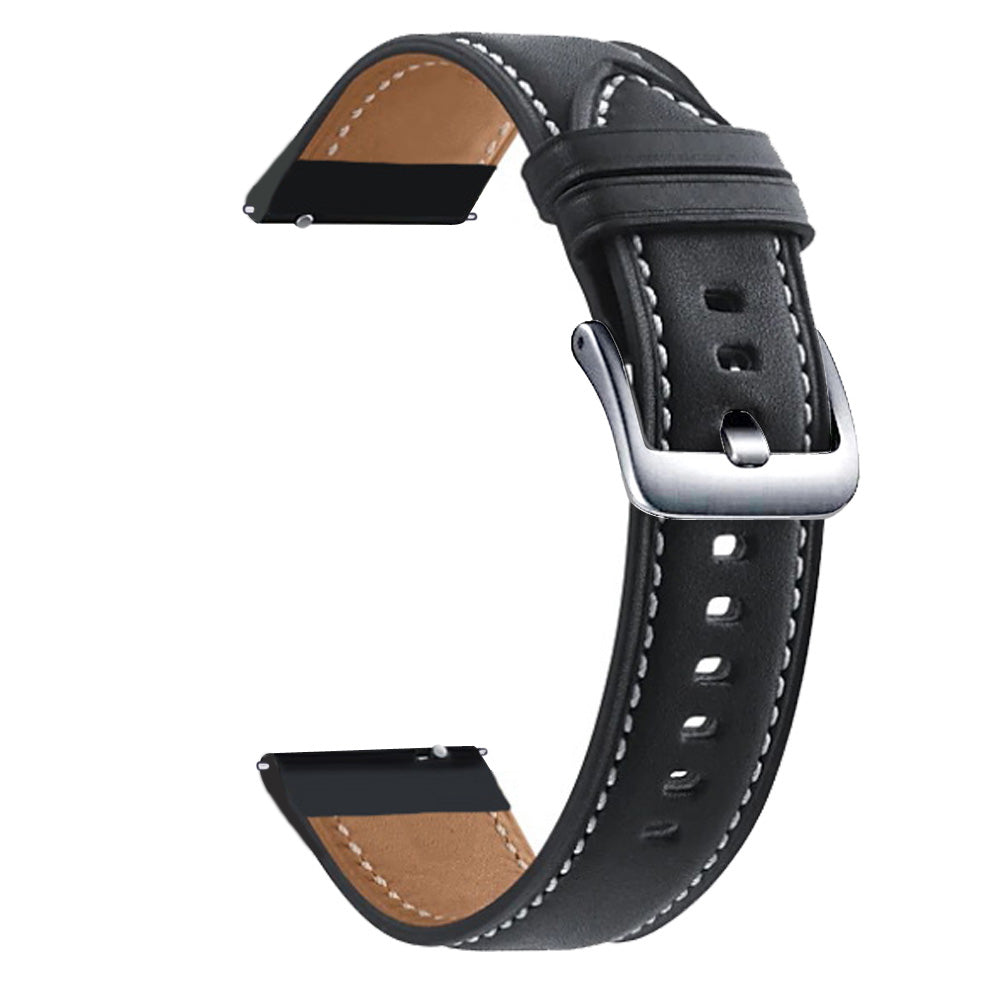 22mm Genuine Leather Watch Strap Replacement for Samsung Galaxy Watch3 45MM R840