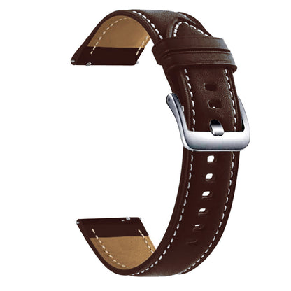 22mm Genuine Leather Watch Strap Replacement for Samsung Galaxy Watch3 45MM R840