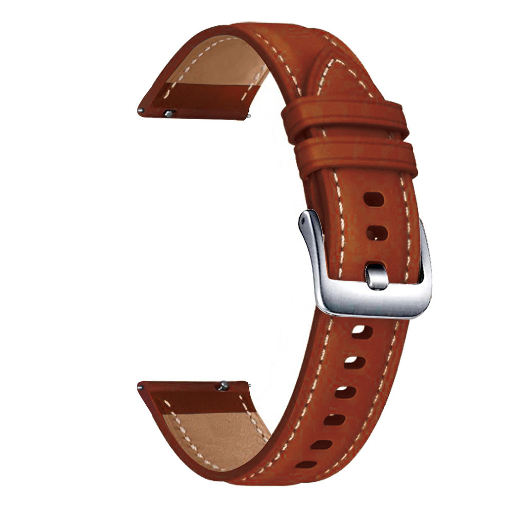 22mm Genuine Leather Watch Strap Replacement for Samsung Galaxy Watch3 45MM R840