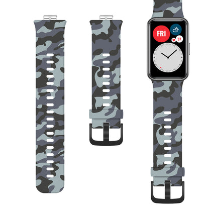 Stylish Camouflage Pattern Flexible Silicone Watch Strap for Huawei Watch Fit