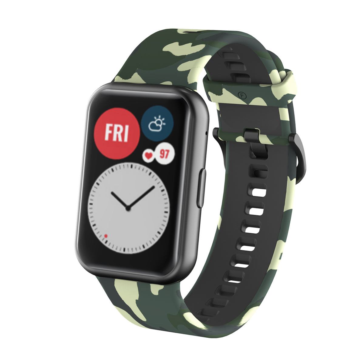 Stylish Camouflage Pattern Flexible Silicone Watch Strap for Huawei Watch Fit