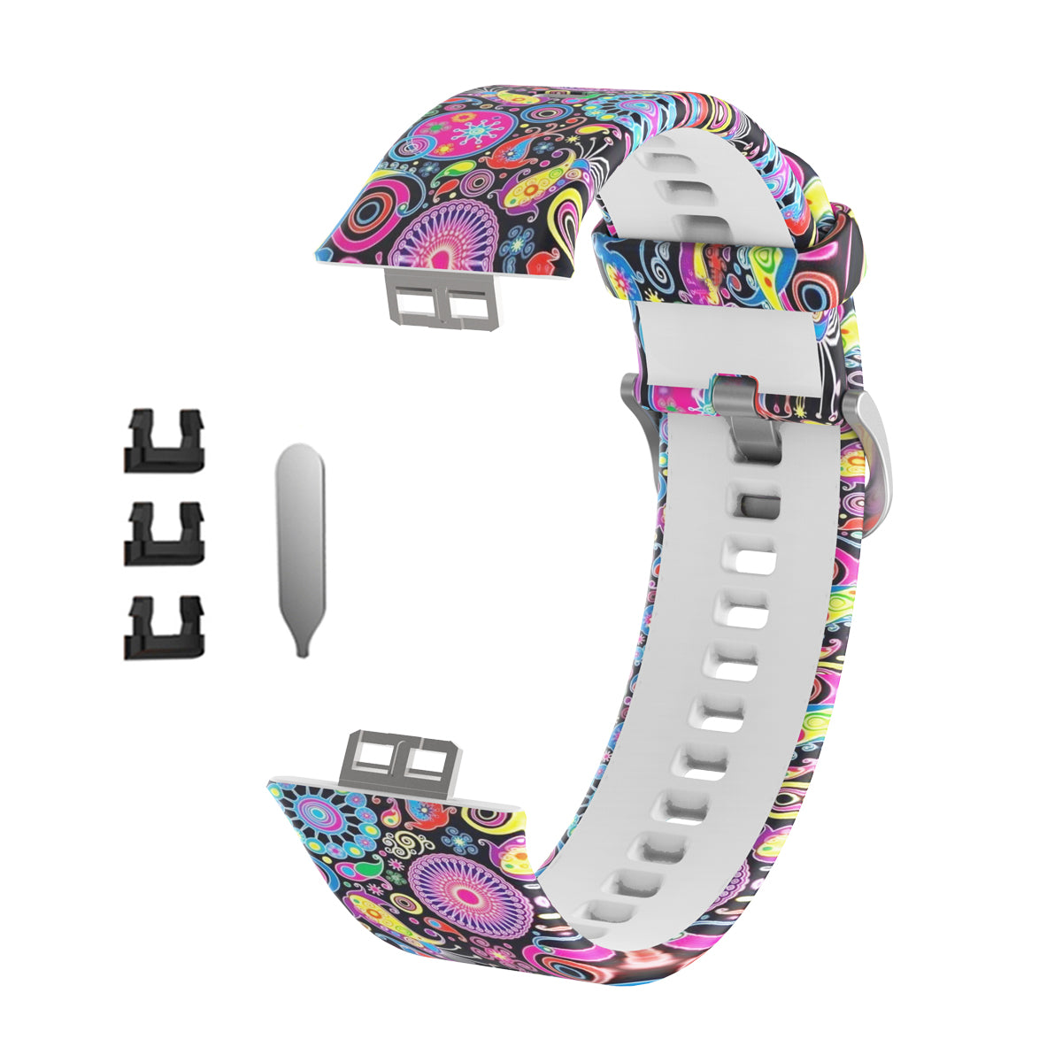 Pattern Printing Silicone Watch Band Strap Replacement for Huawei Watch Fit