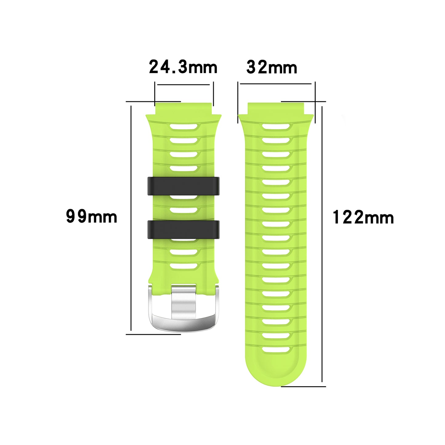 Two-tone Soft Silicone Wristband Watch Strap for Garmin Forerunner 920XT