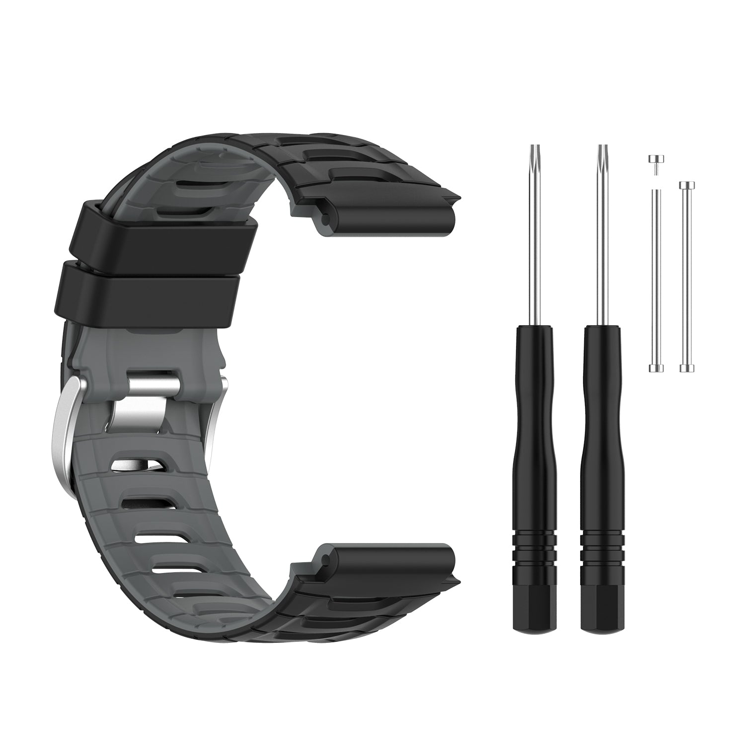 Two-tone Soft Silicone Wristband Watch Strap for Garmin Forerunner 920XT