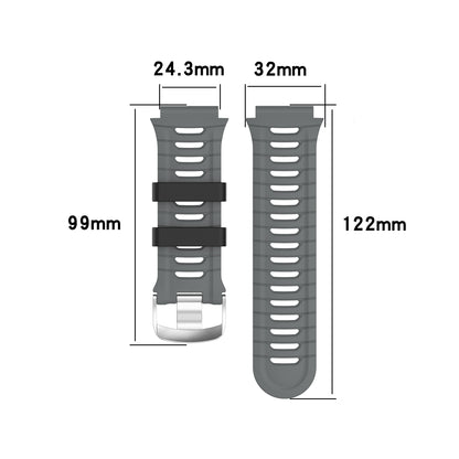 Two-tone Soft Silicone Wristband Watch Strap for Garmin Forerunner 920XT