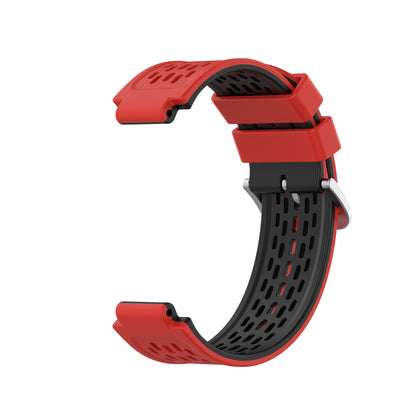 24MM Dual-layer Soft Silicone Watch Band Strap Replacement for Garmin Forerunner220 230 235 620 630 735