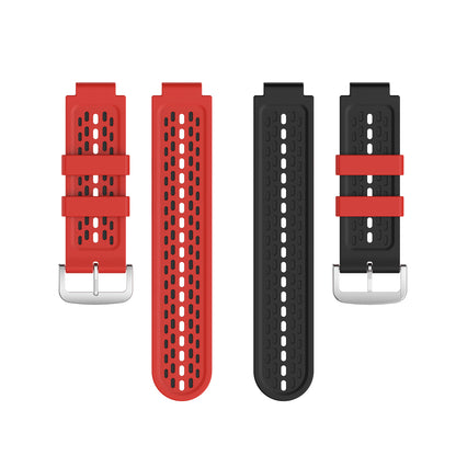 24MM Dual-layer Soft Silicone Watch Band Strap Replacement for Garmin Forerunner220 230 235 620 630 735