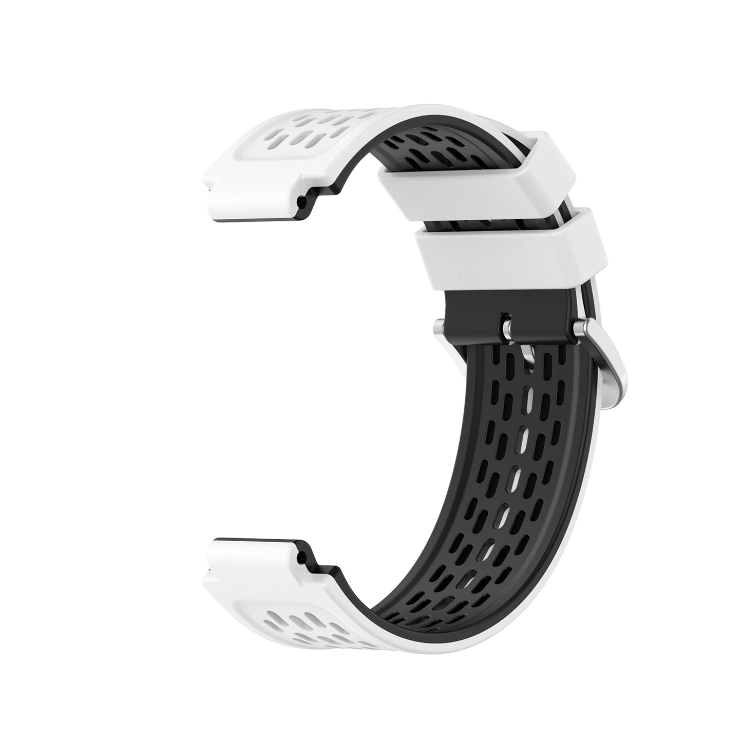 24MM Dual-layer Soft Silicone Watch Band Strap Replacement for Garmin Forerunner220 230 235 620 630 735