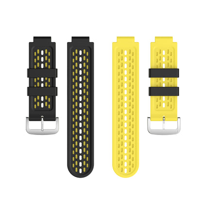 24MM Dual-layer Soft Silicone Watch Band Strap Replacement for Garmin Forerunner220 230 235 620 630 735