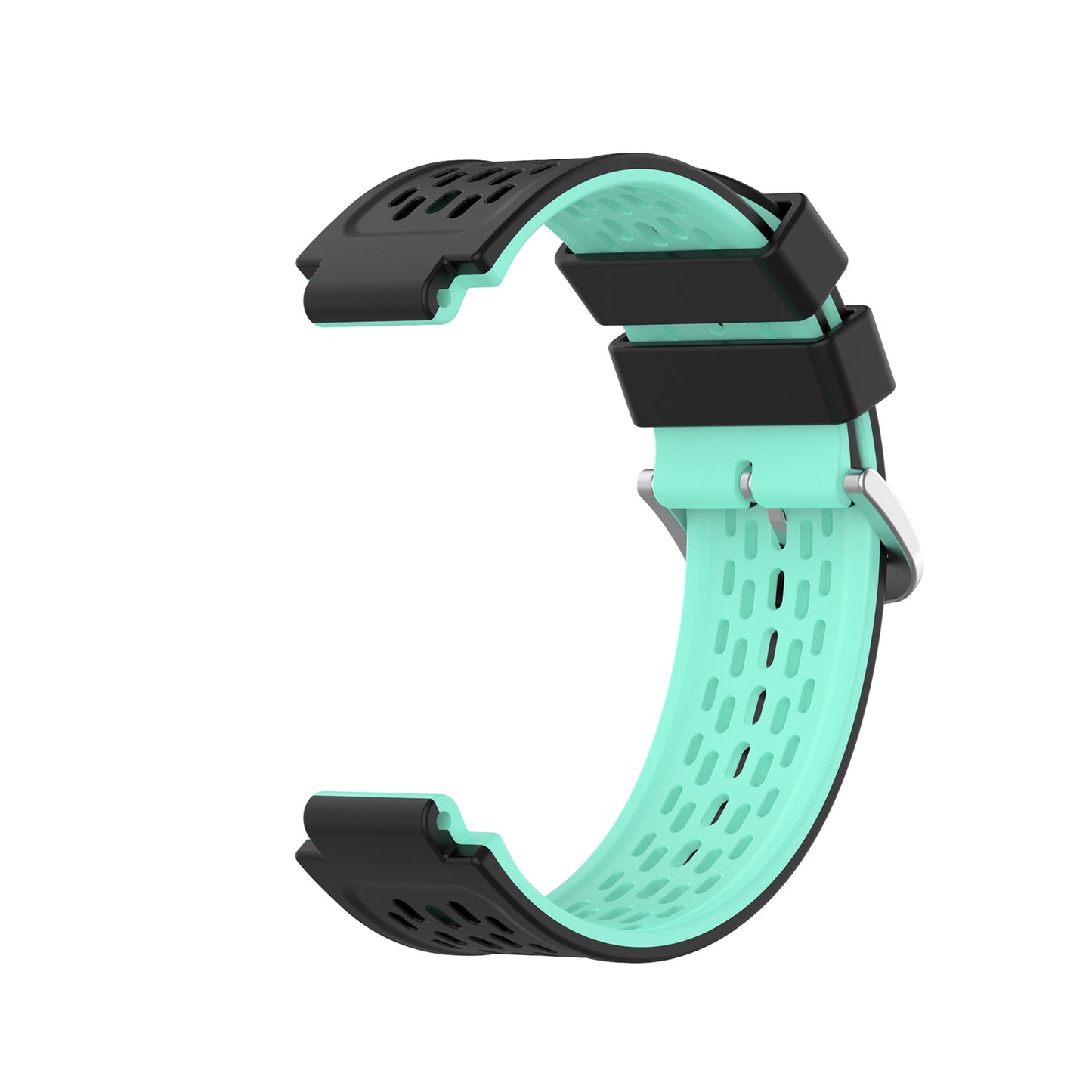 24MM Dual-layer Soft Silicone Watch Band Strap Replacement for Garmin Forerunner220 230 235 620 630 735