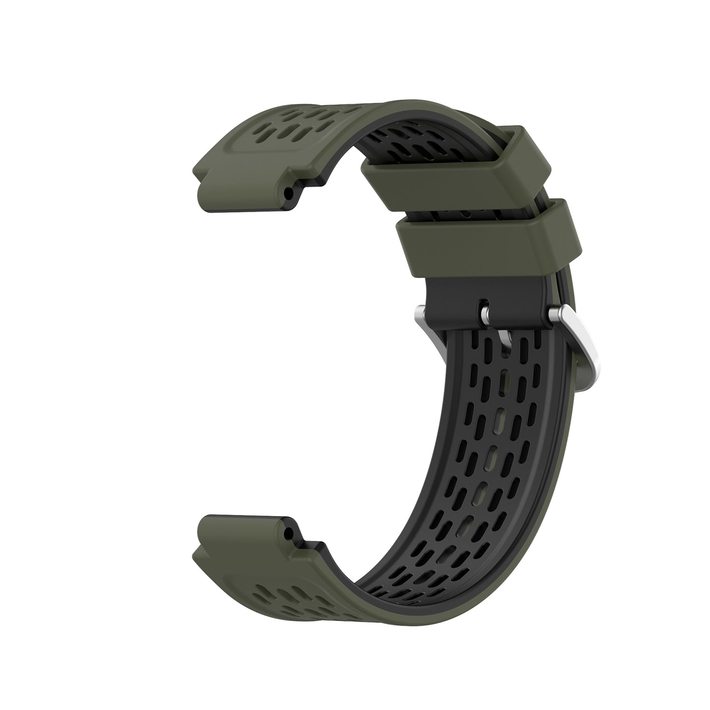 24MM Dual-layer Soft Silicone Watch Band Strap Replacement for Garmin Forerunner220 230 235 620 630 735