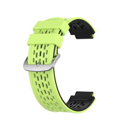 24MM Dual-layer Soft Silicone Watch Band Strap Replacement for Garmin Forerunner220 230 235 620 630 735