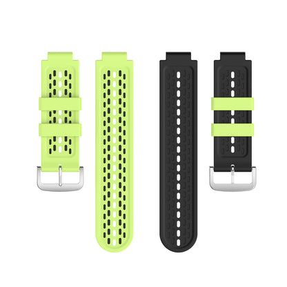 24MM Dual-layer Soft Silicone Watch Band Strap Replacement for Garmin Forerunner220 230 235 620 630 735