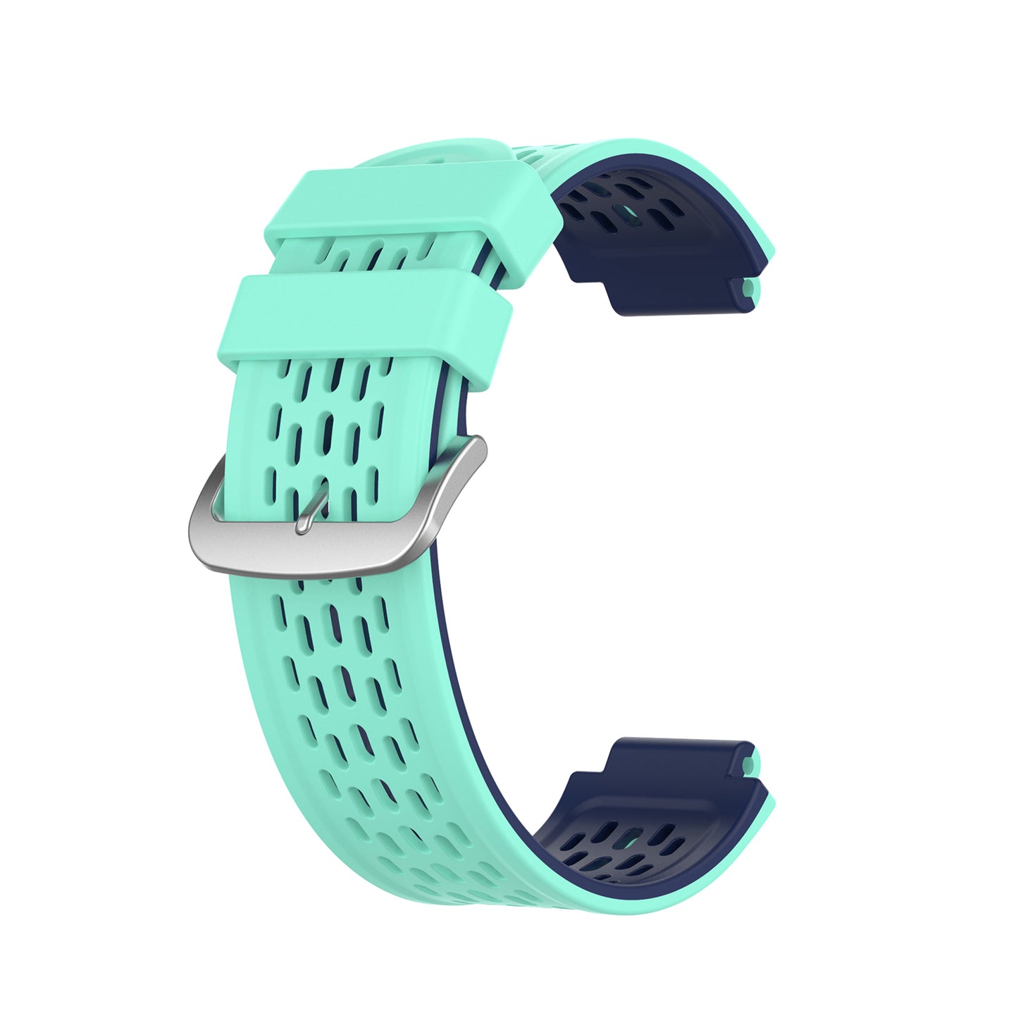 24MM Dual-layer Soft Silicone Watch Band Strap Replacement for Garmin Forerunner220 230 235 620 630 735