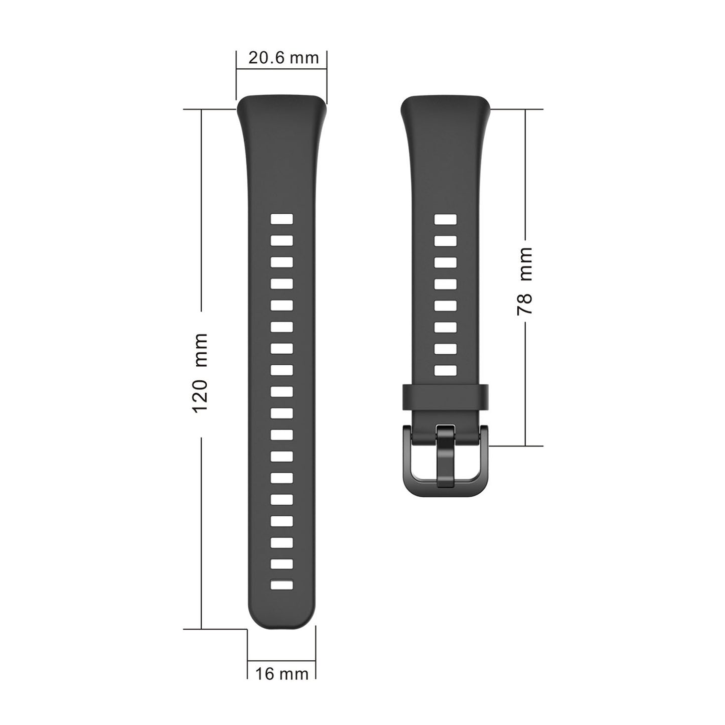 Solid Color Soft Silicone Watch Strap for Honor Band 6