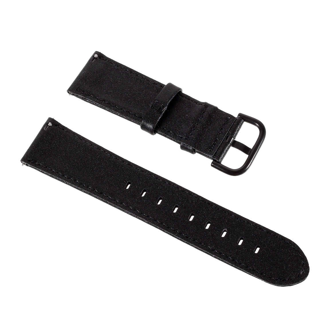 22mm Plain PU Leather Watch Band Replacement for Samsung Galaxy Watch 46mm/Gear S3/Huawei Watch GT 2 46mm Watch Strap