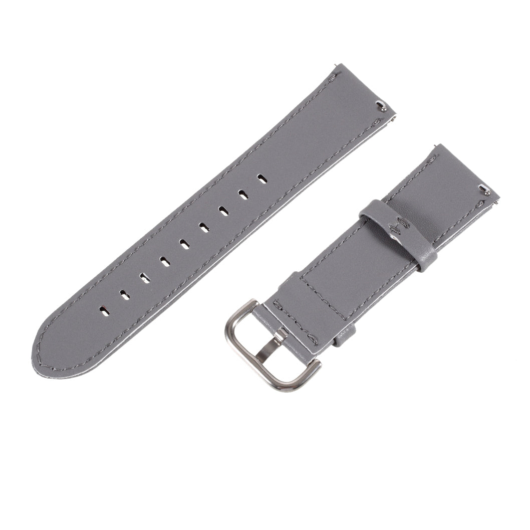 22mm Plain PU Leather Watch Band Replacement for Samsung Galaxy Watch 46mm/Gear S3/Huawei Watch GT 2 46mm Watch Strap