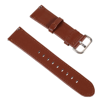 22mm Plain PU Leather Watch Band Replacement for Samsung Galaxy Watch 46mm/Gear S3/Huawei Watch GT 2 46mm Watch Strap