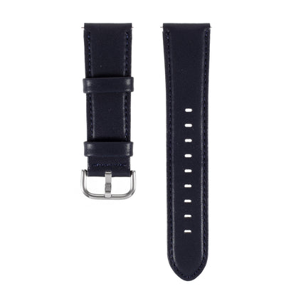 22mm Plain PU Leather Watch Band Replacement for Samsung Galaxy Watch 46mm/Gear S3/Huawei Watch GT 2 46mm Watch Strap