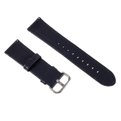 22mm Plain PU Leather Watch Band Replacement for Samsung Galaxy Watch 46mm/Gear S3/Huawei Watch GT 2 46mm Watch Strap