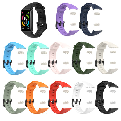 Solid Color Silicone Sport Watch Band Strap Replacement for Honor Band 6