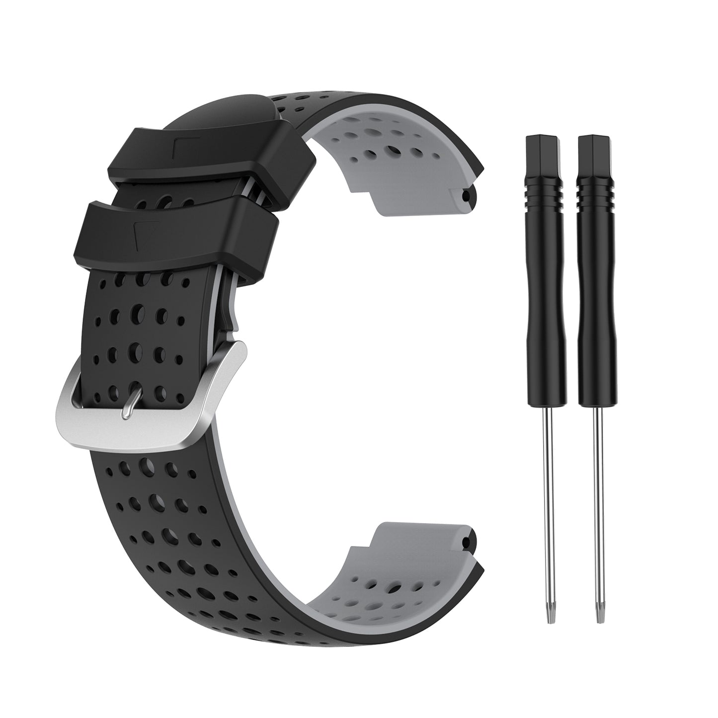 Two Color Silicone Watch Strap Bracelet Wristband Replacement for Garmin Forerunner 735XT 620 630 220 230 235