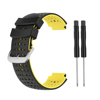 Two Color Silicone Watch Strap Bracelet Wristband Replacement for Garmin Forerunner 735XT 620 630 220 230 235