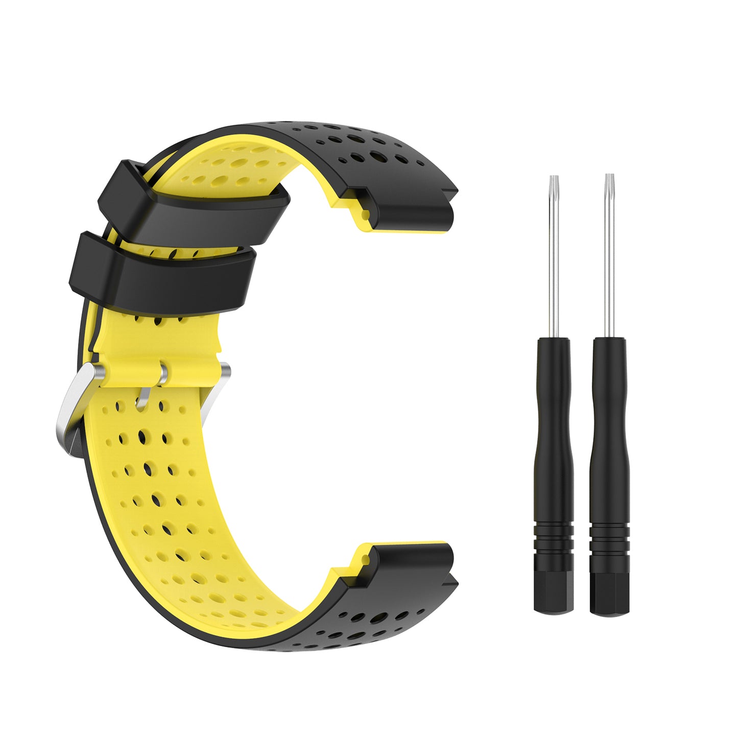 Two Color Silicone Watch Strap Bracelet Wristband Replacement for Garmin Forerunner 735XT 620 630 220 230 235