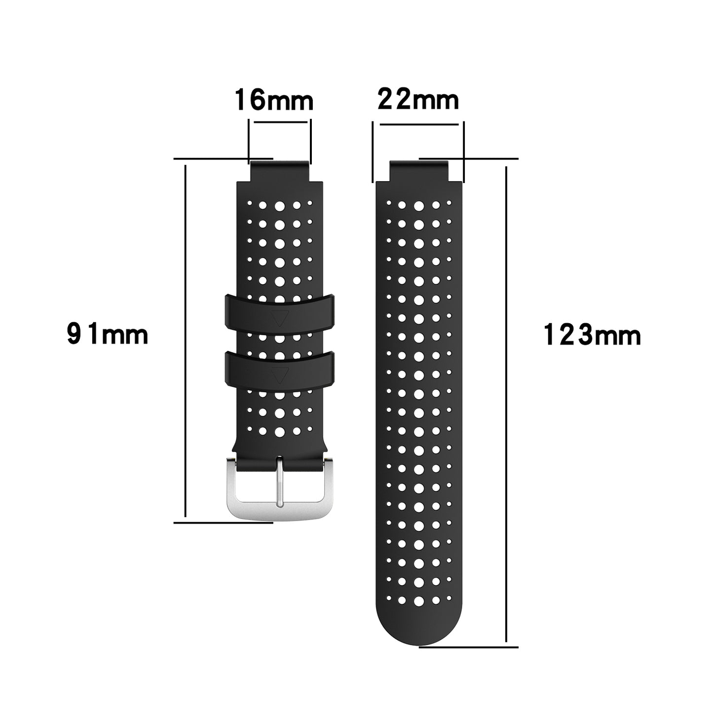 Two Color Silicone Watch Strap Bracelet Wristband Replacement for Garmin Forerunner 735XT 620 630 220 230 235