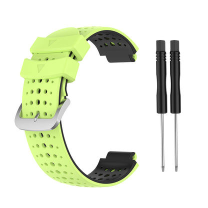 Two Color Silicone Watch Strap Bracelet Wristband Replacement for Garmin Forerunner 735XT 620 630 220 230 235