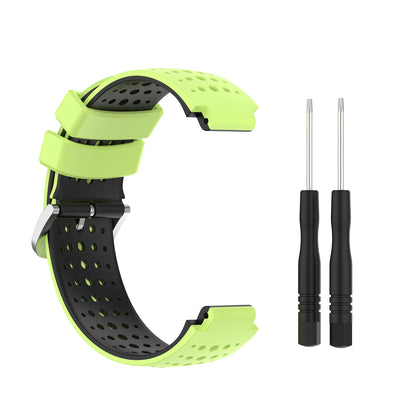 Two Color Silicone Watch Strap Bracelet Wristband Replacement for Garmin Forerunner 735XT 620 630 220 230 235