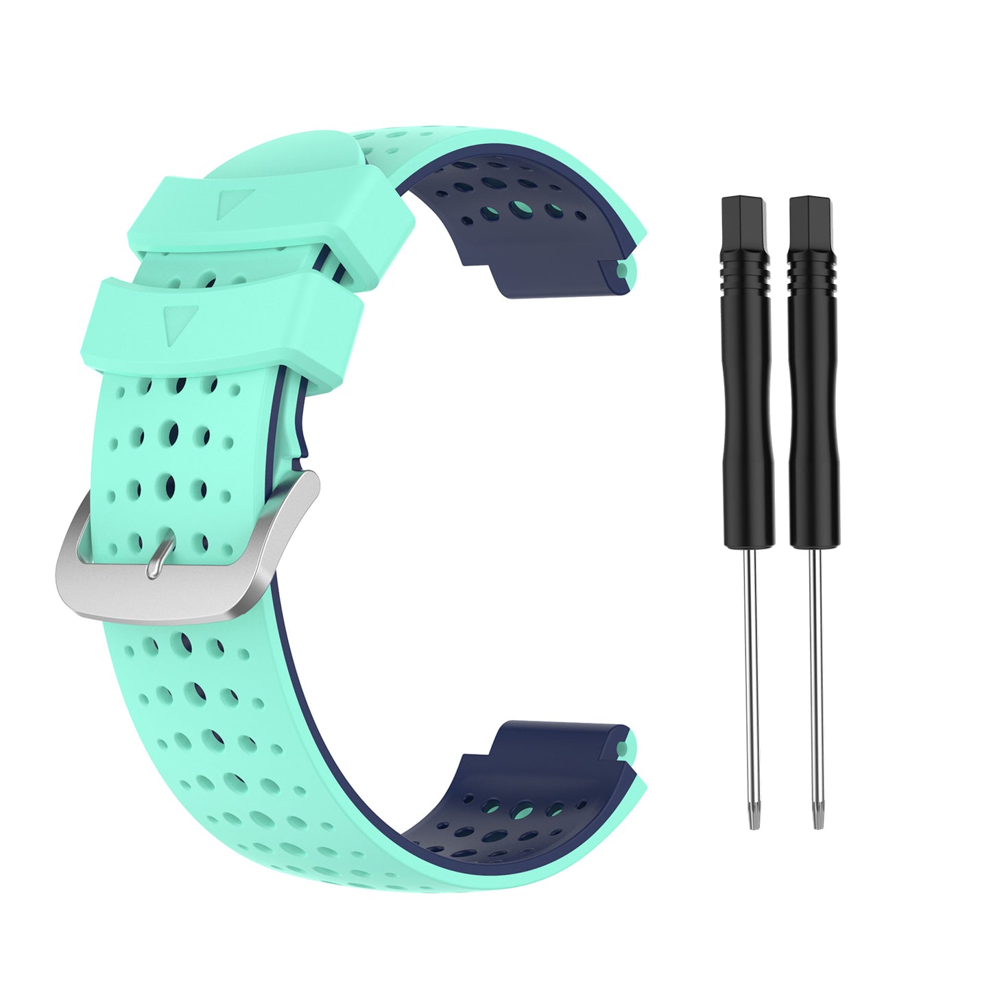 Two Color Silicone Watch Strap Bracelet Wristband Replacement for Garmin Forerunner 735XT 620 630 220 230 235