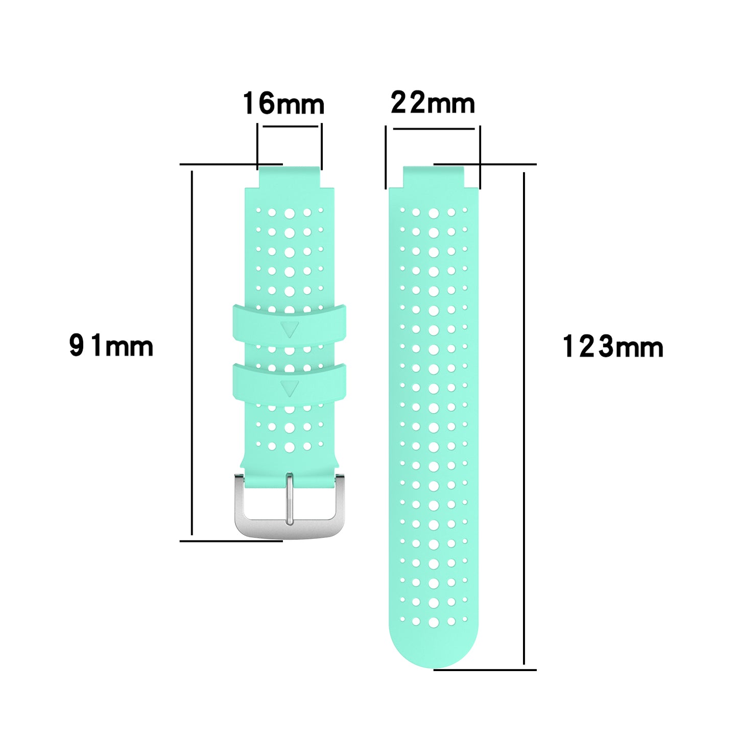 Two Color Silicone Watch Strap Bracelet Wristband Replacement for Garmin Forerunner 735XT 620 630 220 230 235