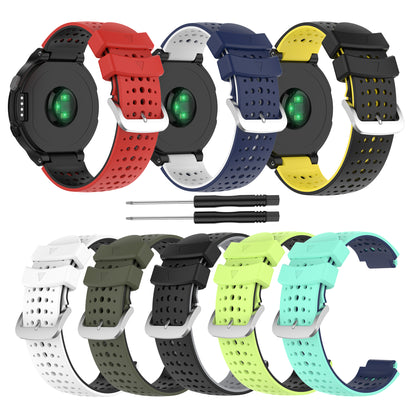 Two Color Silicone Watch Strap Bracelet Wristband Replacement for Garmin Forerunner 735XT 620 630 220 230 235