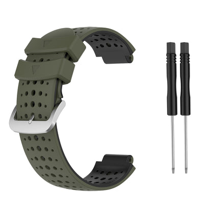 Two Color Silicone Watch Strap Bracelet Wristband Replacement for Garmin Forerunner 735XT 620 630 220 230 235