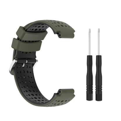 Two Color Silicone Watch Strap Bracelet Wristband Replacement for Garmin Forerunner 735XT 620 630 220 230 235