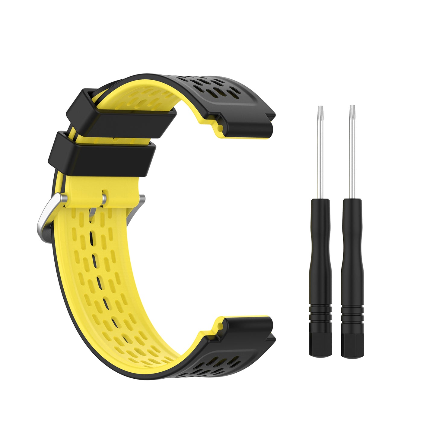 Double Color Silicone Watch Band Wrist Strap Replacement for Garmin Approach S2 S4 / Garmin Vivoactive