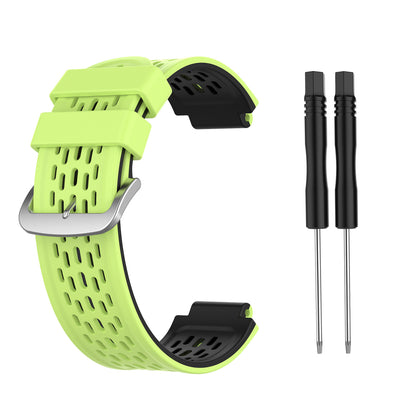 Double Color Silicone Watch Band Wrist Strap Replacement for Garmin Approach S2 S4 / Garmin Vivoactive