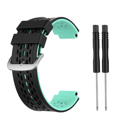 Double Color Silicone Watch Band Wrist Strap Replacement for Garmin Approach S2 S4 / Garmin Vivoactive