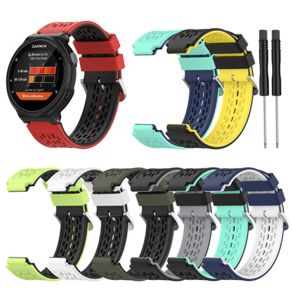 Double Color Silicone Watch Band Wrist Strap Replacement for Garmin Approach S2 S4 / Garmin Vivoactive