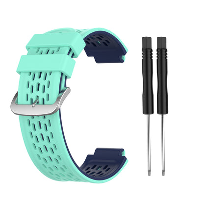 Double Color Silicone Watch Band Wrist Strap Replacement for Garmin Approach S2 S4 / Garmin Vivoactive