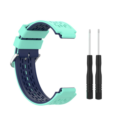 Double Color Silicone Watch Band Wrist Strap Replacement for Garmin Approach S2 S4 / Garmin Vivoactive