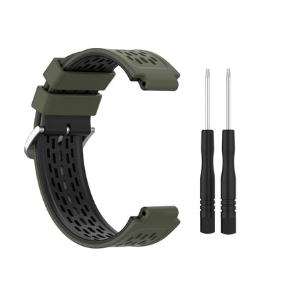 Double Color Silicone Watch Band Wrist Strap Replacement for Garmin Approach S2 S4 / Garmin Vivoactive