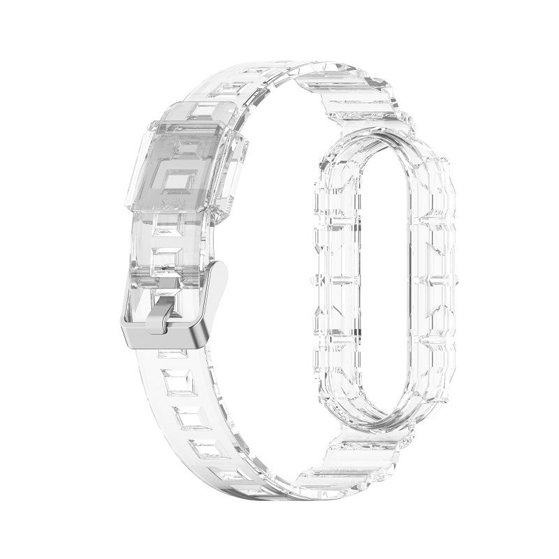 Transparent TPU Watchband Strap Integrated Wristband Replacement for Xiaomi Band 5/6