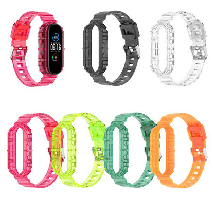 Transparent TPU Watchband Strap Integrated Wristband Replacement for Xiaomi Band 5/6