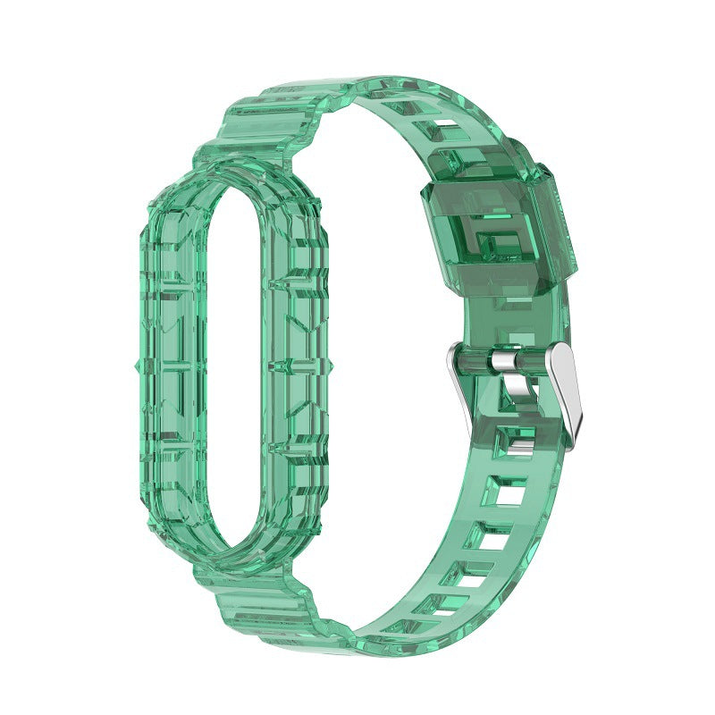 Transparent TPU Watchband Strap Integrated Wristband Replacement for Xiaomi Band 5/6