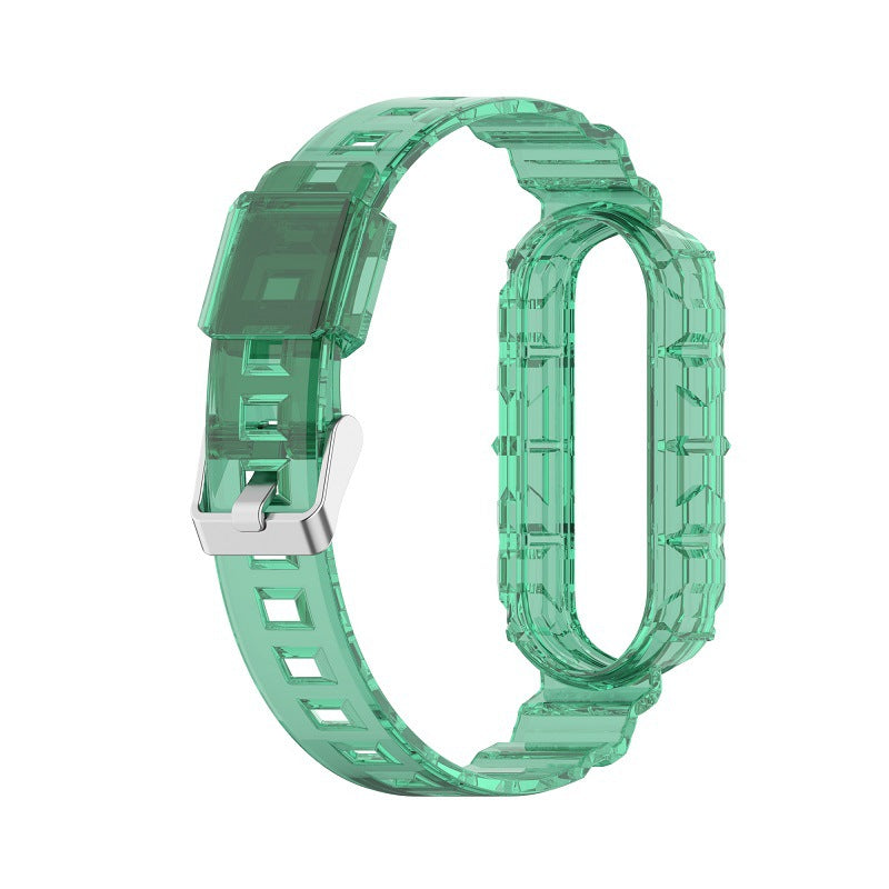 Transparent TPU Watchband Strap Integrated Wristband Replacement for Xiaomi Band 5/6