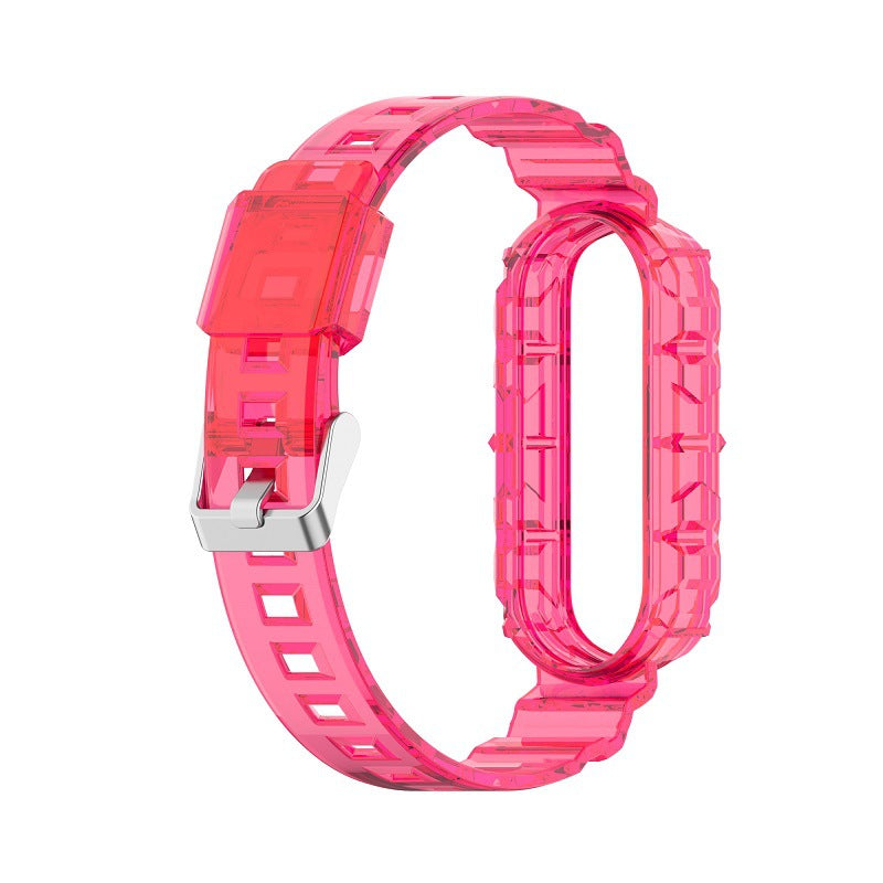 Transparent TPU Watchband Strap Integrated Wristband Replacement for Xiaomi Band 5/6