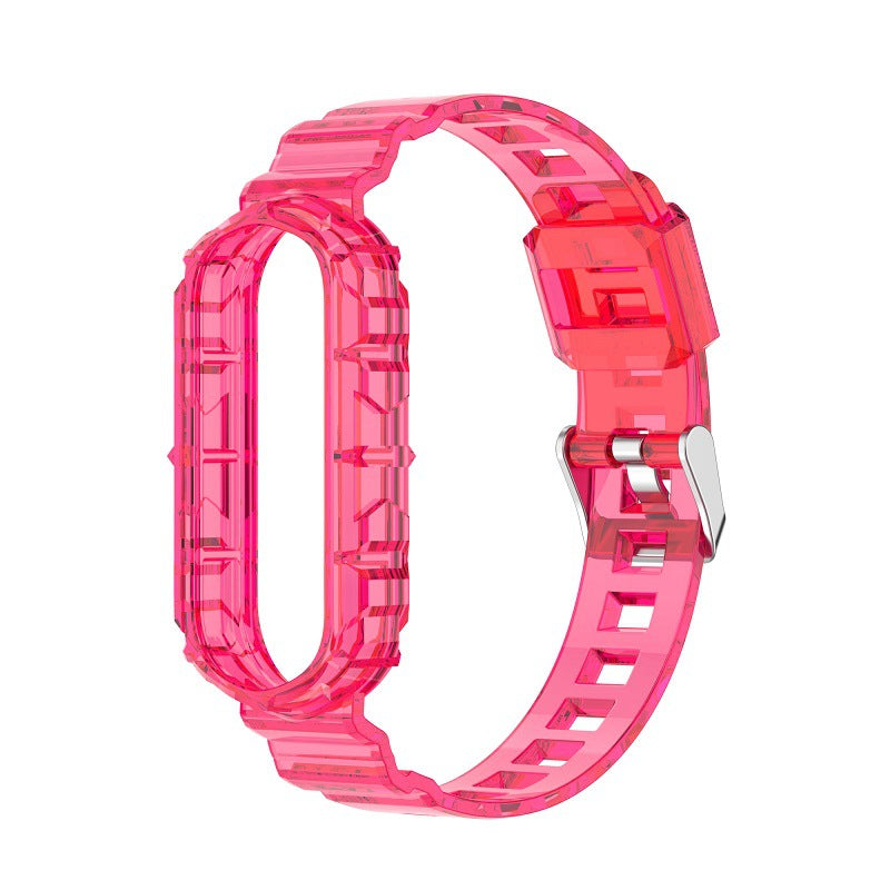 Transparent TPU Watchband Strap Integrated Wristband Replacement for Xiaomi Band 5/6